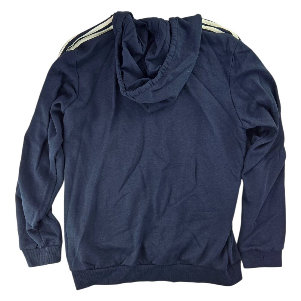 Adidas | Navy Blue 3 Stripe Zip Up Hoodie | Size XL - Picture 4 of 4